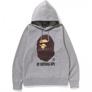Men Bape Us By Bathing Ape Pullover Hoodie Hoodie Grey USA | DO9137317