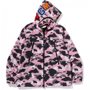 Men Bape Warm Up Camo Shark Hoodie Jacket Hoodie Pink USA | XN6331331