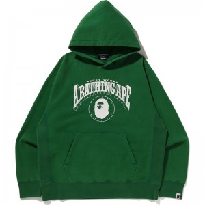 Men Bape Washed Relaxed Fit Hoodie Hoodie Red USA | DA0122312