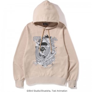 Men Bape X Dragon Ball Z Pullover Hoodie Hoodie Beige USA | YP6013903