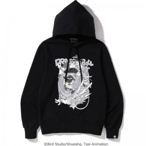 Men Bape X Dragon Ball Z Pullover Hoodie Hoodie Black USA | AZ6585155