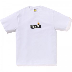 Men Bape X God Selection Xxx Tee T Shirts White USA | PS6729079