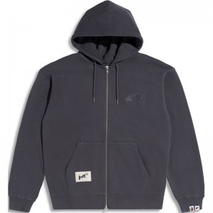Men Bape X Highsnobiety Full Zip Hoodie Hoodie Grey USA | JN1641361