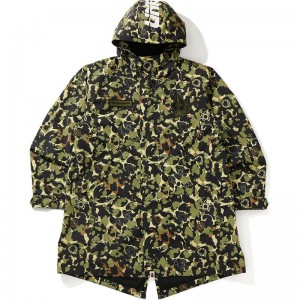 Men Bape X Mo'wax X Unkle Camo M-51 Hoodie Jacket Hoodie Green USA | MQ4719979