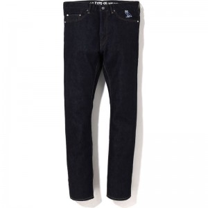 Men Bape X Ovo 2008 Type-05 Denim Pants Pants Indigo USA | KU3591851