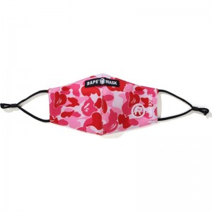 Women Bape Abc Camo Mask Accessories Pink USA | HF2985695