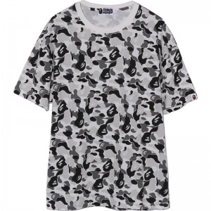 Women Bape Abc Camo Tee Relaxed Fit Cut And Sewn Grey USA | FB1905595