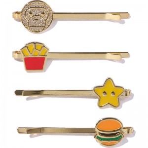 Women Bape Baby Milo Hairpin Accessories Gold USA | WJ7393933