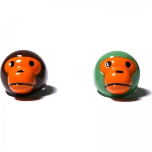 Women Bape Baby Milo Ring Set Accessories Brown x Green USA | SJ5697667