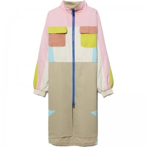 Women Bape Bapy Color Block Anorak Coat Jackets Multicolor USA | IE3126216