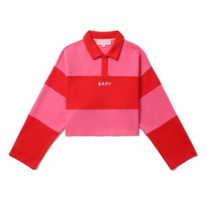 Women Bape Bapy Color Block Polo T Shirts Red USA | WQ4352232