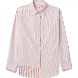 Women Bape Bapy Layers Pink Stripes Shirt Shirts Pink USA | SW1512652