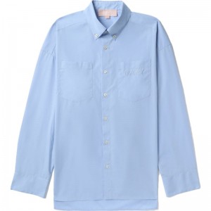 Women Bape Bapy Pockets Shirt Shirts Blue USA | VT6494344