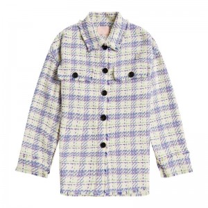 Women Bape Bapy Tartan Shirt Jacket Jackets Purple USA | BO2917697