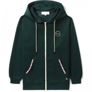 Women Bape Bapy Zip Up Hoodie Hoodie Dark Green USA | MG9879689