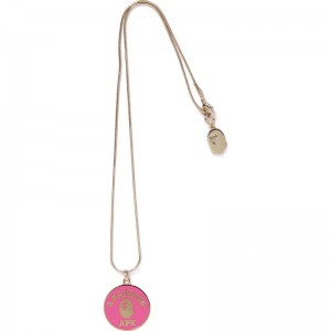 Women Bape College Necklace Accessories Pink USA | AA8189119
