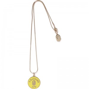 Women Bape College Necklace Accessories Yellow USA | UE8795775