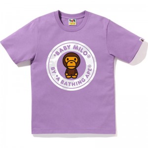 Women Bape Color Camo Milo Busy Works Tee T Shirts Purple USA | NU1403643